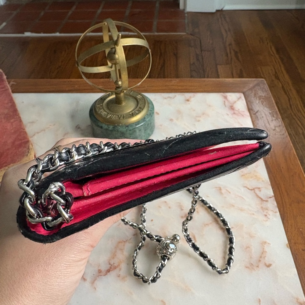 Chanel Cambon Ligne Calfskin Bifold Wallet with Chain | Crossbody - Picture 4 of 11